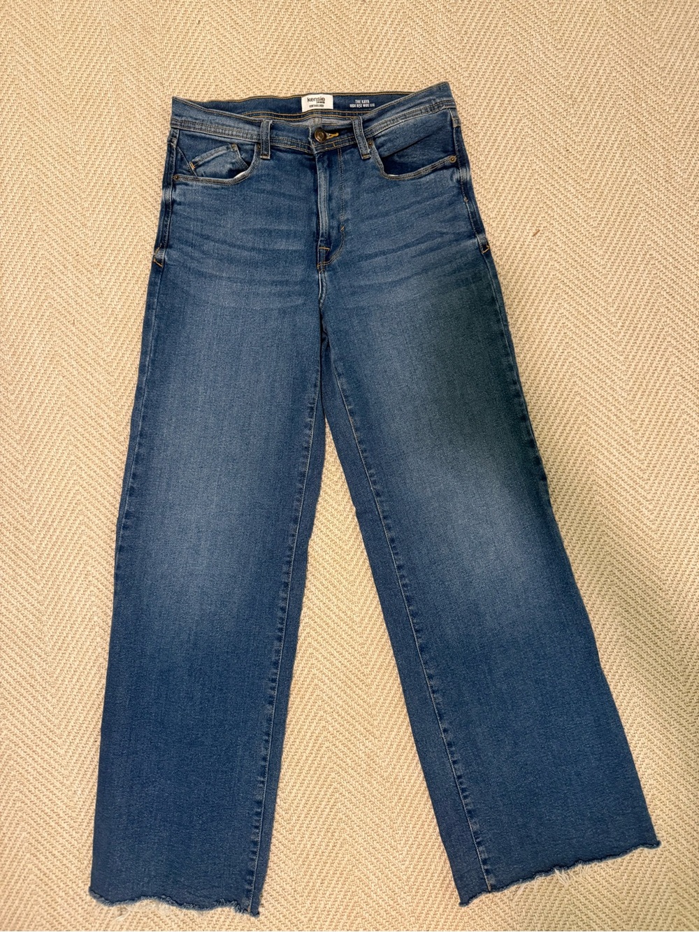 Kensie Wide Leg Jeans in Dark Blue Wash
